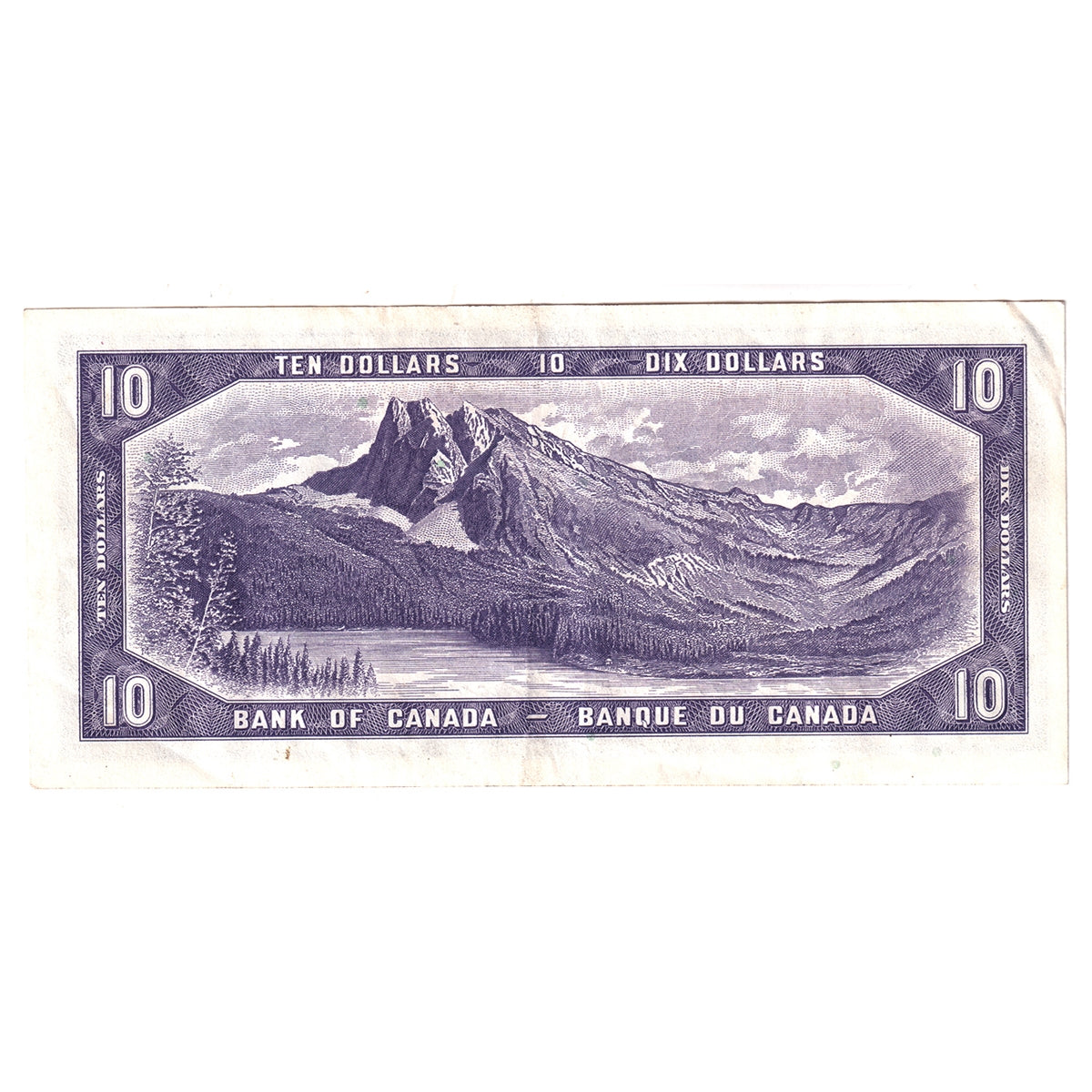 BC-32b 1954 Canada $10 Beattie-Coyne, Devil's Face, F/D, Extra Fine (EF40)