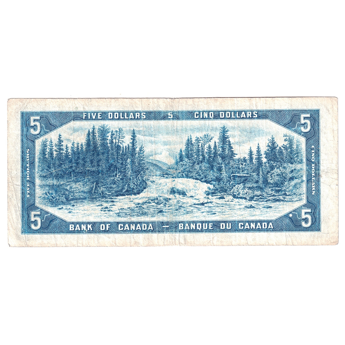 BC-31b 1954 Canada $5 Beattie-Coyne, Devil's Face, F/C, VG-F (VG10)