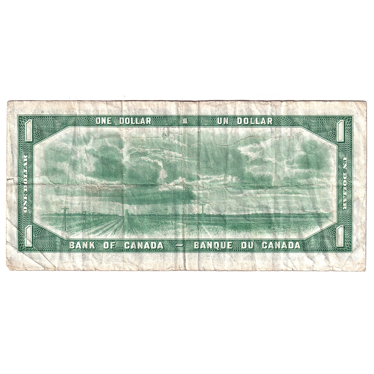 BC-29b 1954 Canada $1 Beattie-Coyne, Devil's Face, I/A, Circ