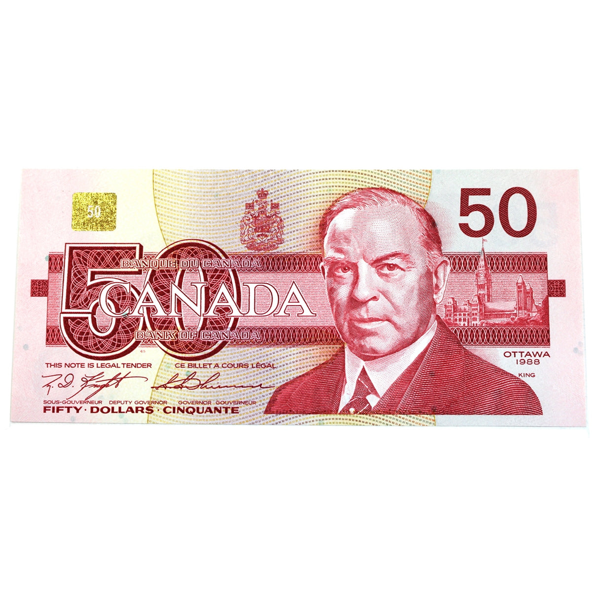 BC-59c 1988 Canada $50 Knight-Thiessen, FHS, AU-UNC (AU55)
