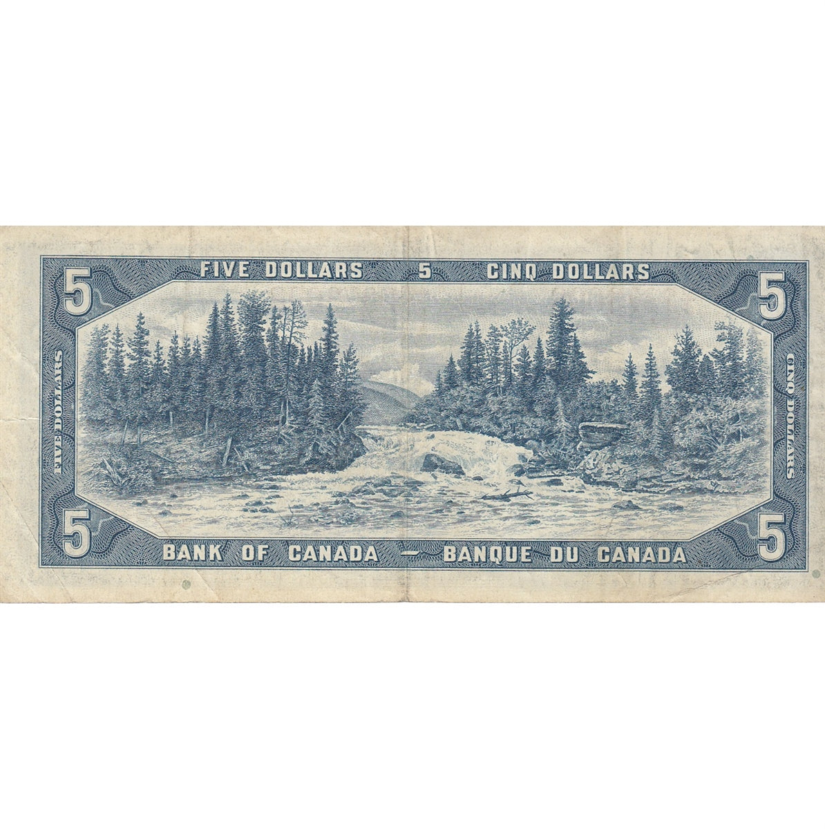 BC-39b 1954 Canada $5 Beattie-Rasminsky, O/S, F-VF (F15)