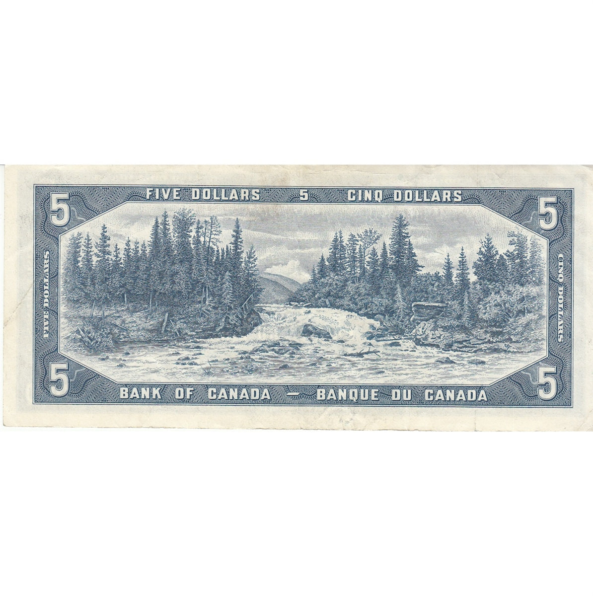 BC-39b 1954 Canada $5 Beattie-Rasminsky, R/S, VF-EF (VF30)