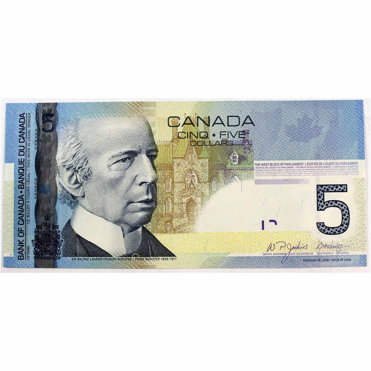 BC-67aA 2006 Canada $5 Jenkins-Dodge, AOK (1.96-2.28), Uncirculated (MS60)