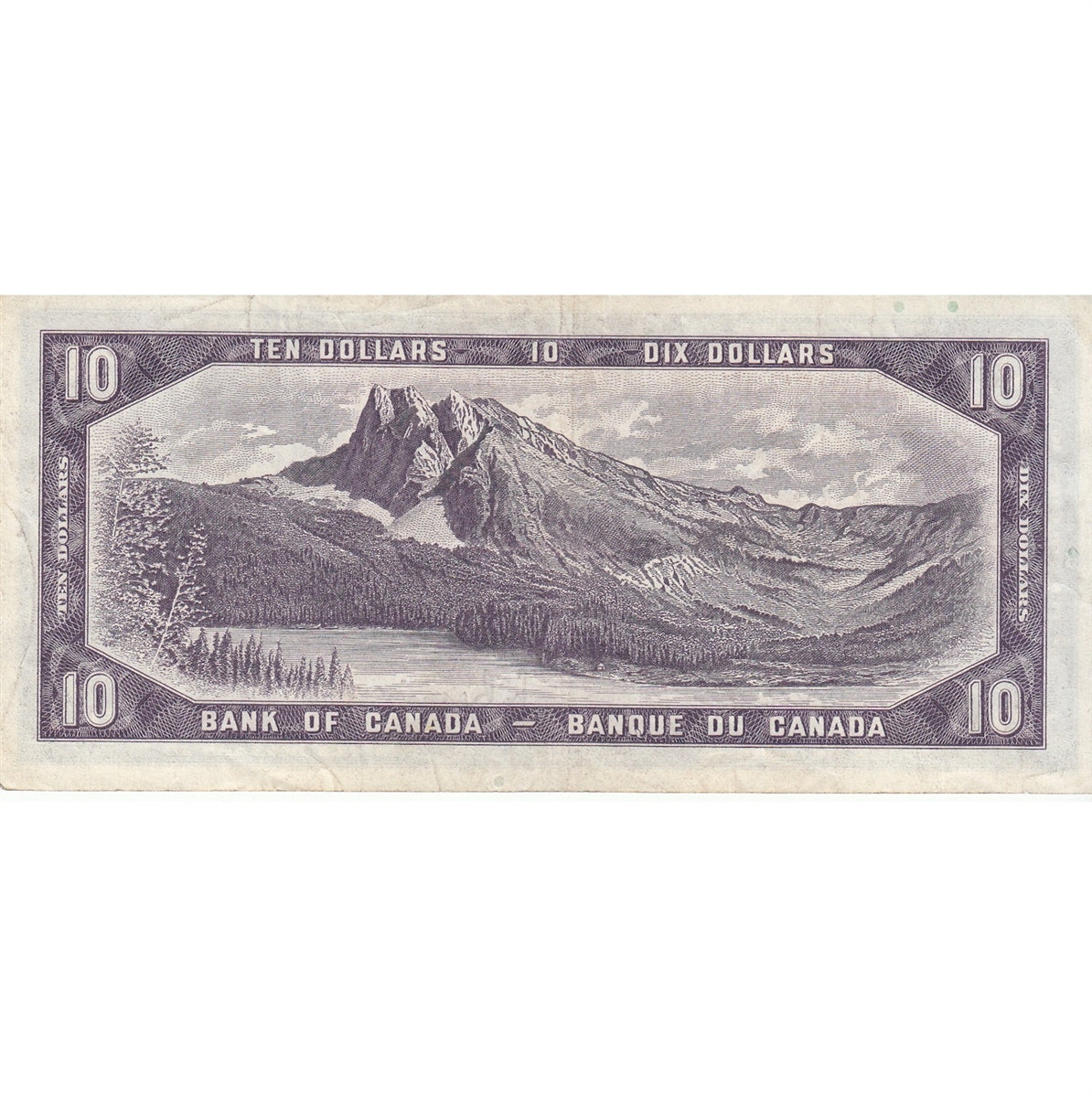 BC-40b 1954 Canada $10 Beattie-Rasminsky, E/T, VF