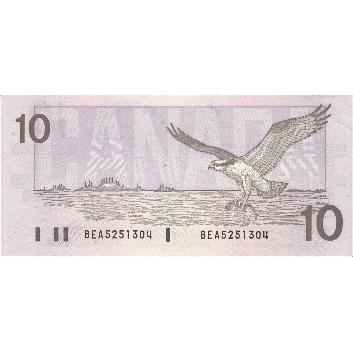 BC-57b 1989 Canada $10 Bonin-Thiessen, BEA, AU