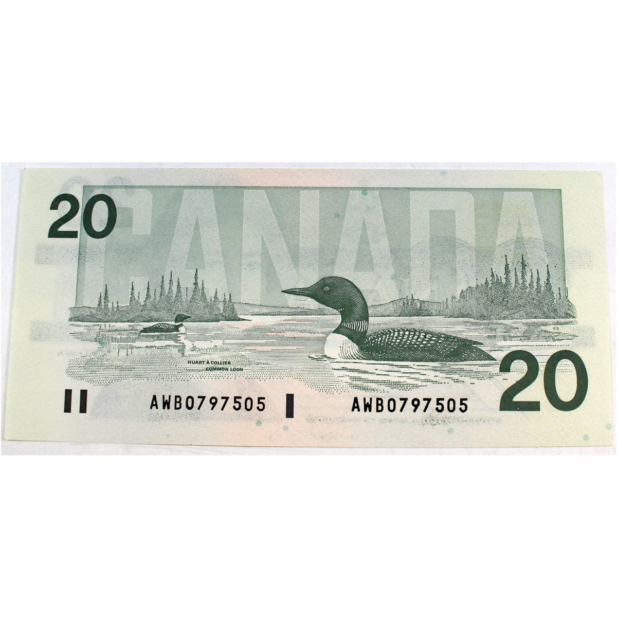 BC-58b-i 1991 Canada $20 Bonin-Thiessen, AWB, Uncirculated (MS60)