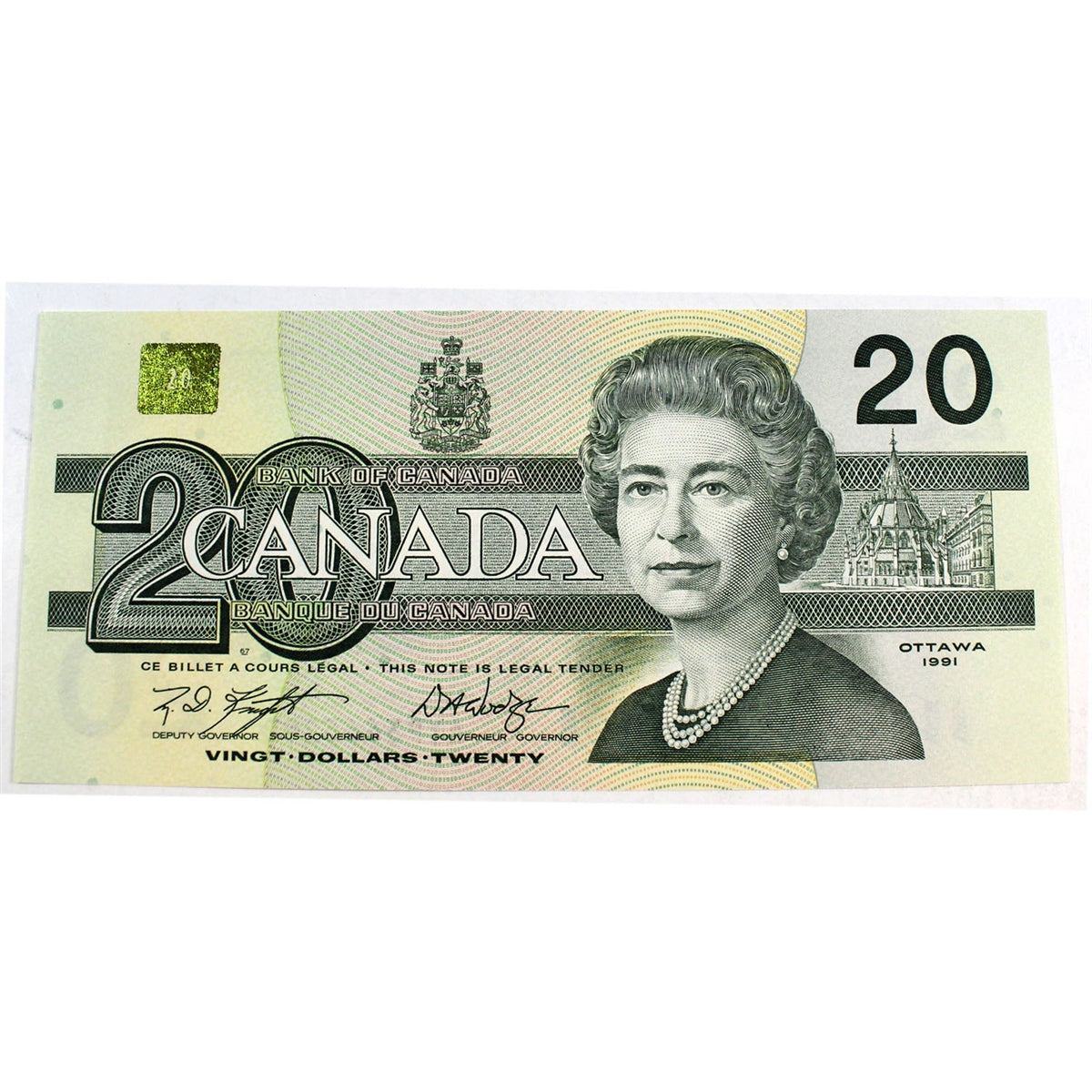 BC-58d-i 1991 Canada $20 Knight-Dodge, AYP, CUNC
