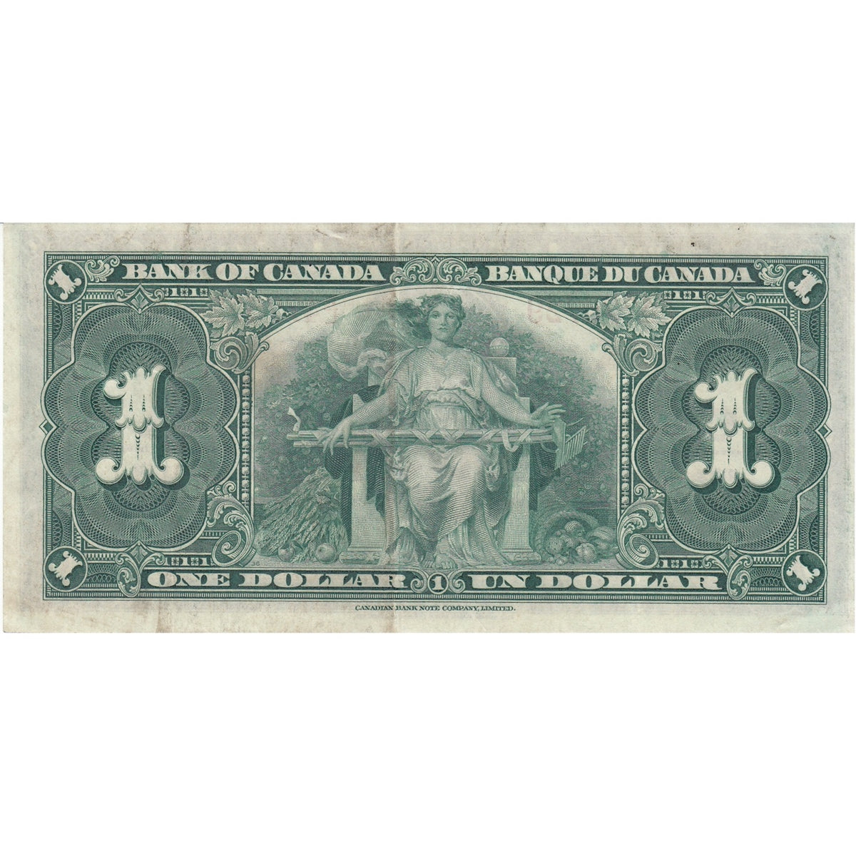 BC-21c 1937 Canada $1 Gordon-Towers, W/L, VF-EF (VF30)
