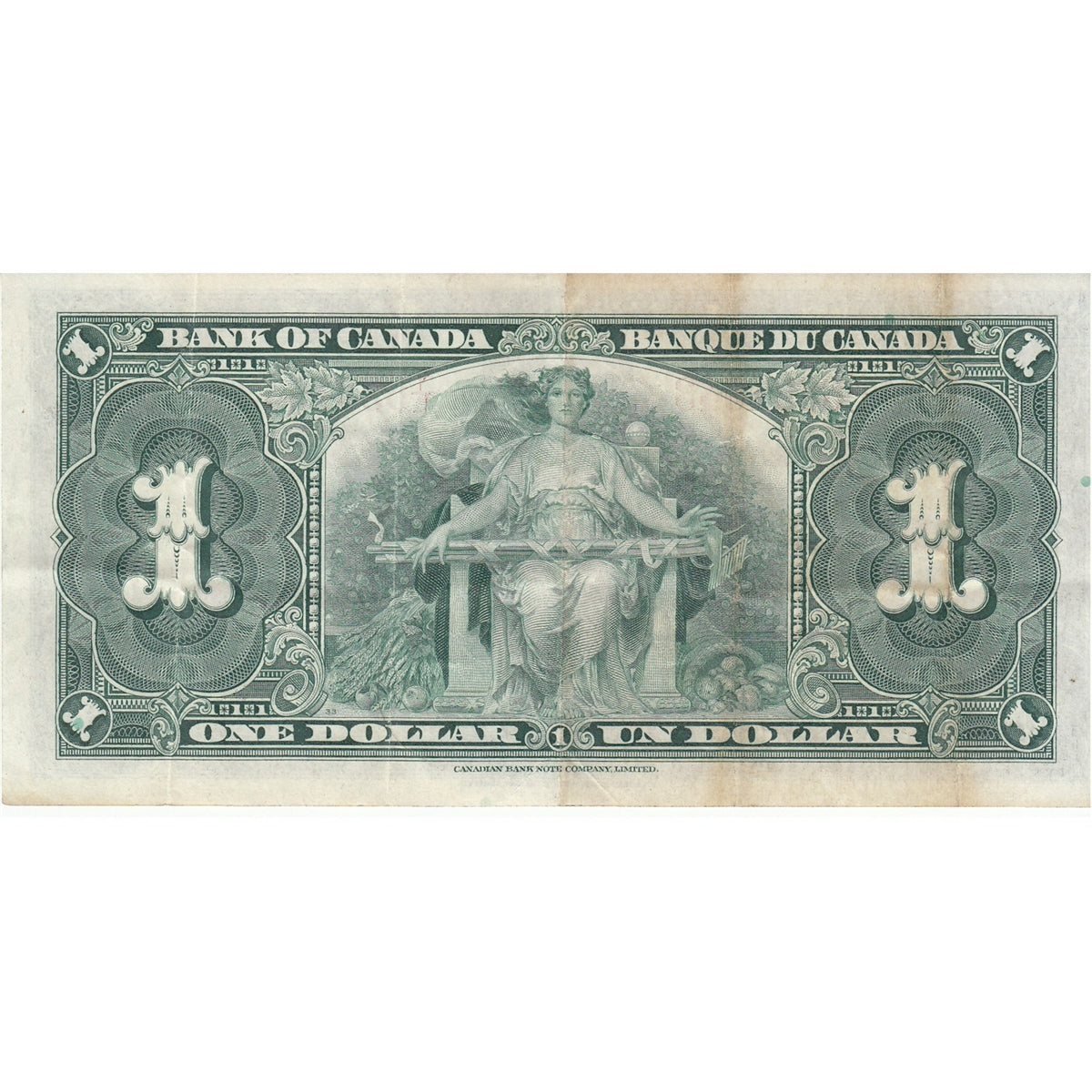 BC-21c 1937 Canada $1 Gordon-Towers, Y/L, Very Fine (VF20)
