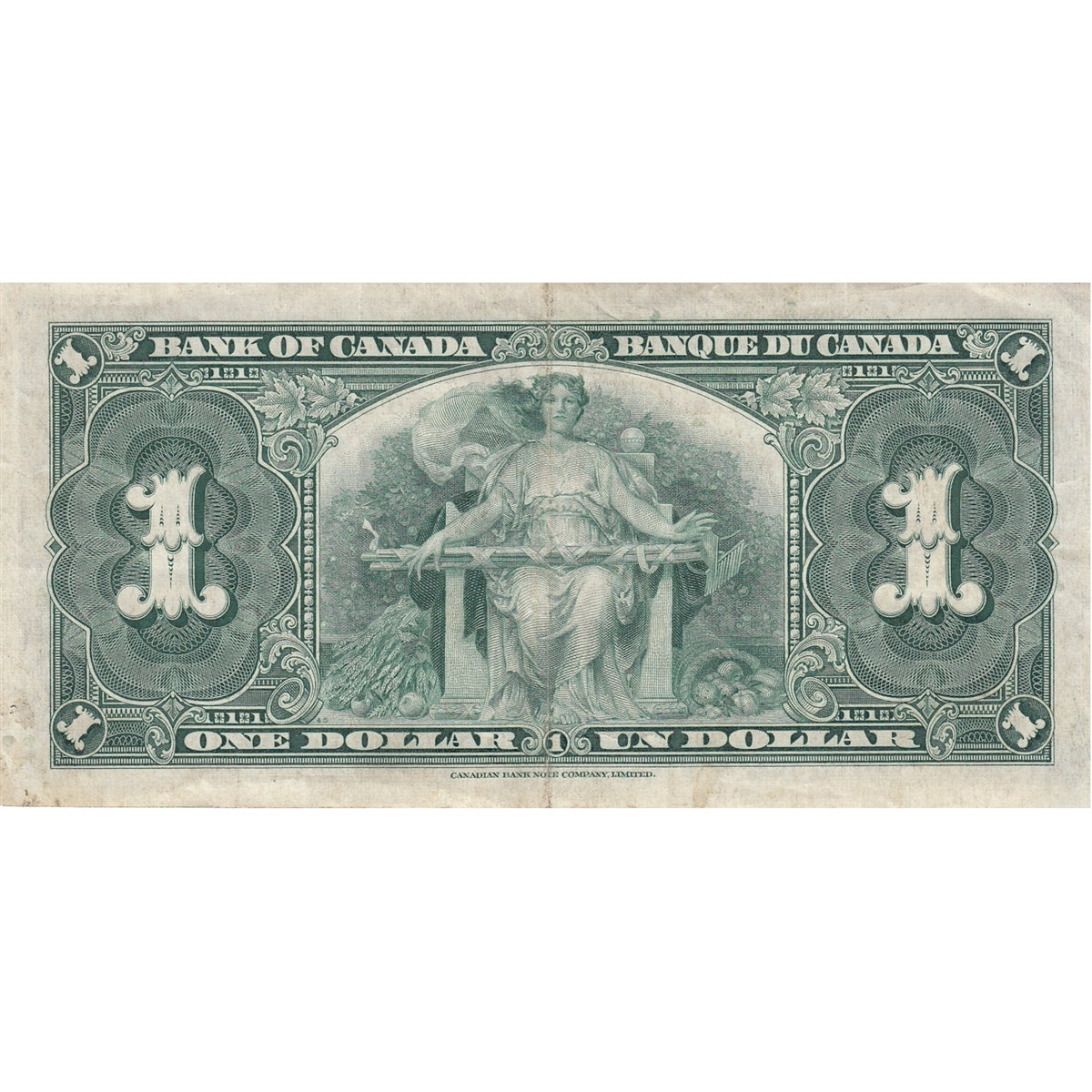 BC-21c 1937 Canada $1 Gordon-Towers, G/M, VF-EF (VF30)