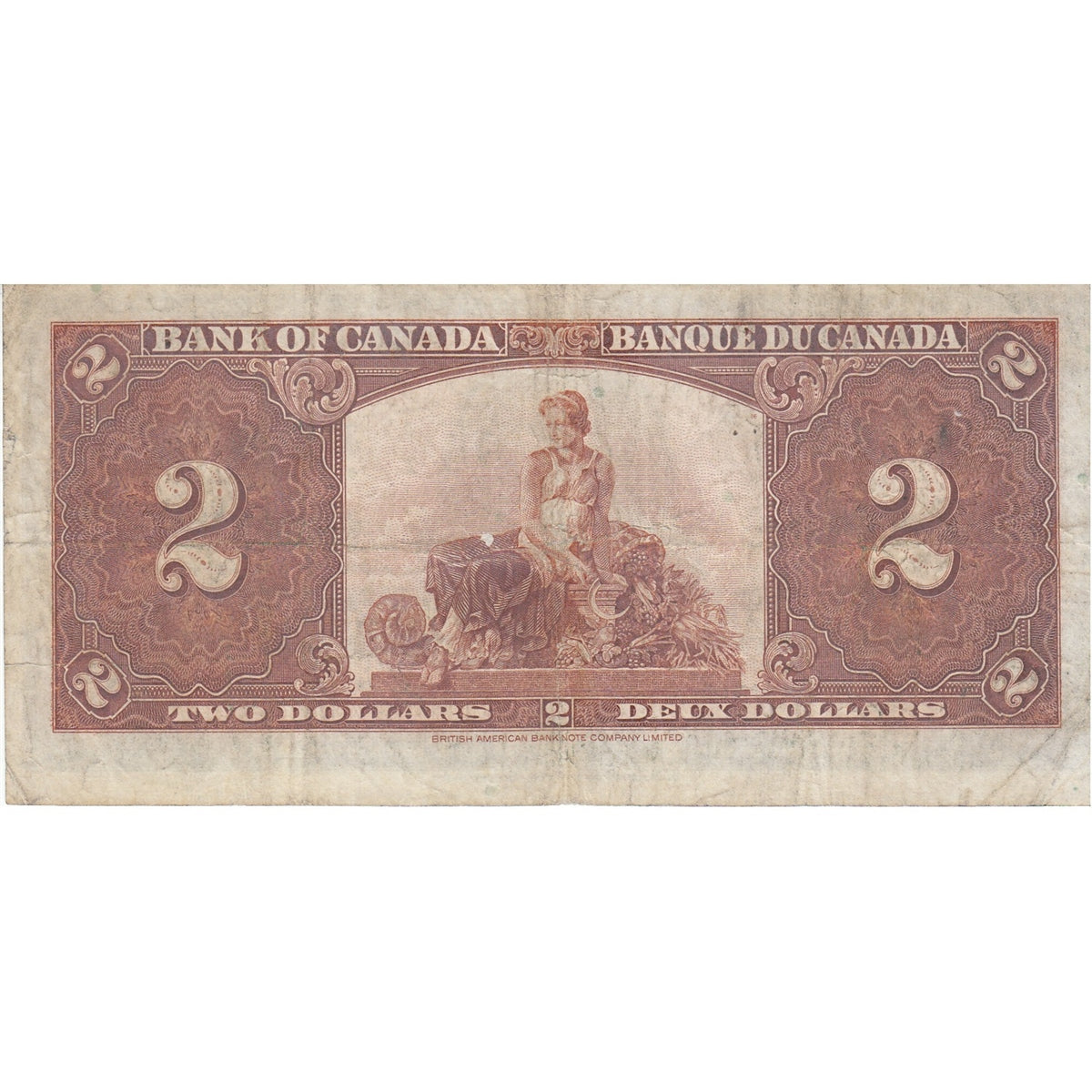 BC-22c 1937 Canada $2 Coyne-Towers, D/R, VG-F (VG10)