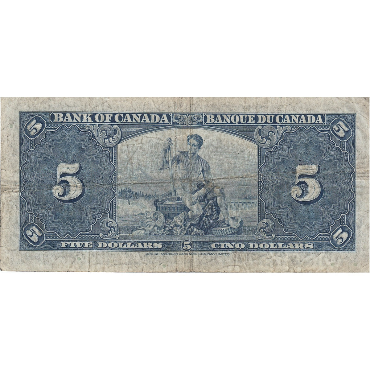 BC-23b 1937 Canada $5 Gordon-Towers, R/C, VG-F (VG10)