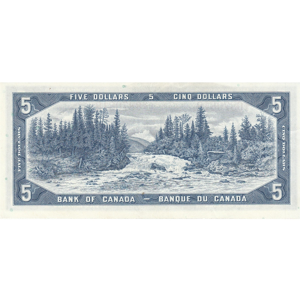 BC-39b 1954 Canada $5 Beattie-Rasminsky, O/S, Almost Uncirculated (AU50)
