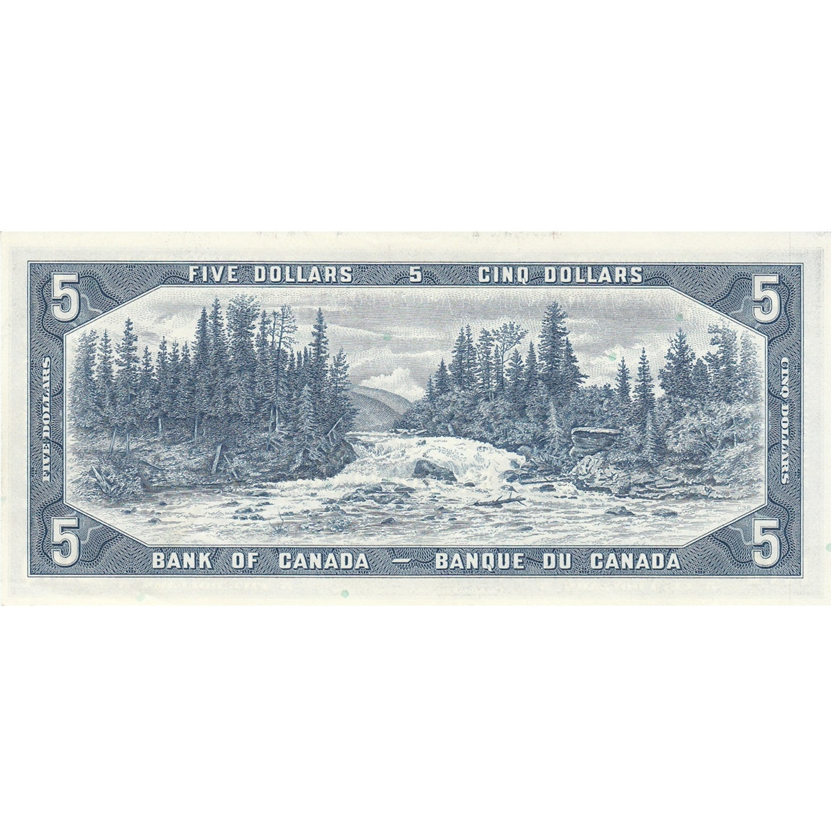 BC-39b 1954 Canada $5 Beattie-Rasminsky, Y/S, AU-UNC (AU55)