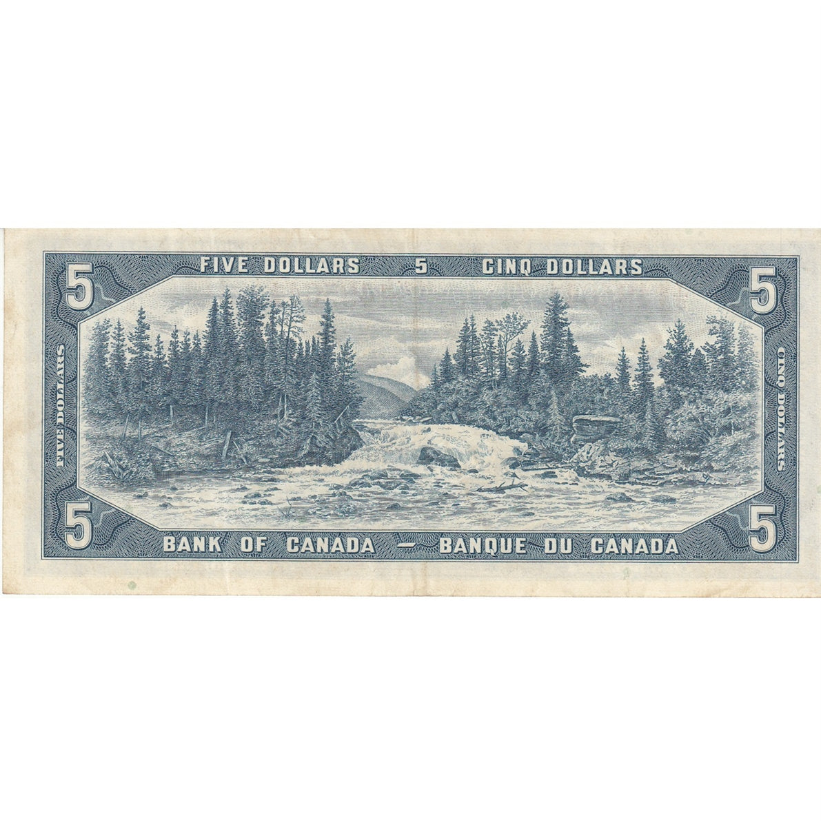 BC-39b 1954 Canada $5 Beattie-Rasminsky, Y/S, VF-EF (VF30)