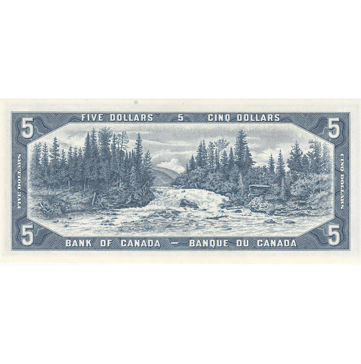BC-39b 1954 Canada $5 Beattie-Rasminsky, O/X, Choice Uncirculated (CUNC63)