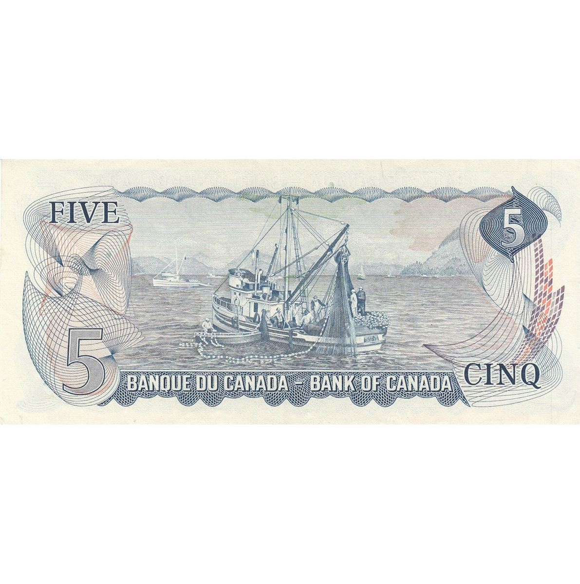 BC-48a 1972 Canada $5 Bouey-Rasminsky, CN, Extra Fine (EF40)