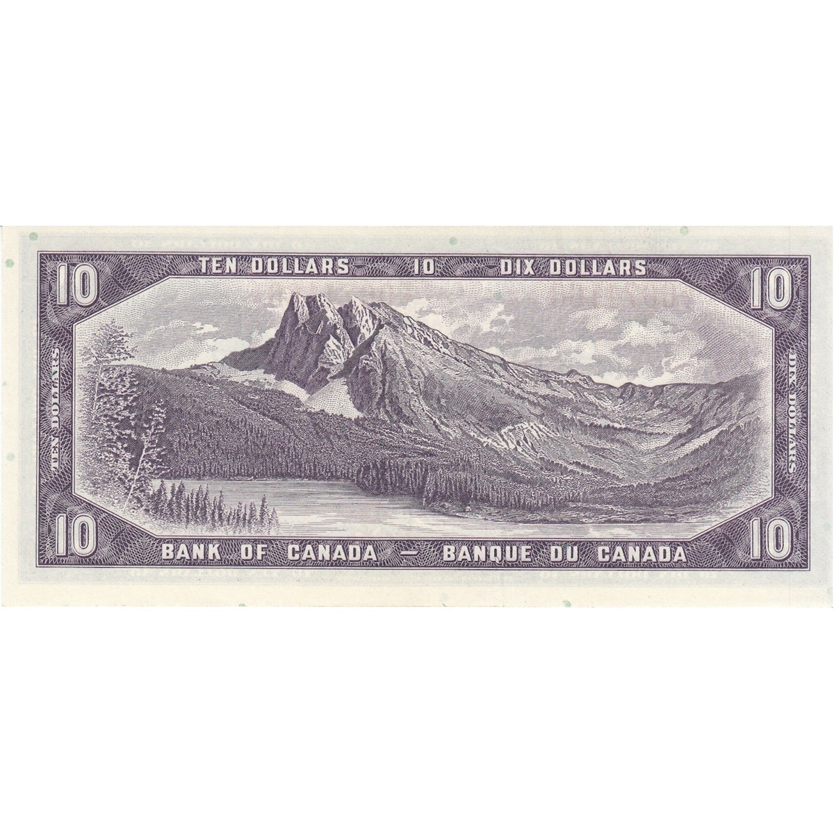BC-40b 1954 Canada $10 Beattie-Rasminsky, E/V, Almost Uncirculated (AU50)