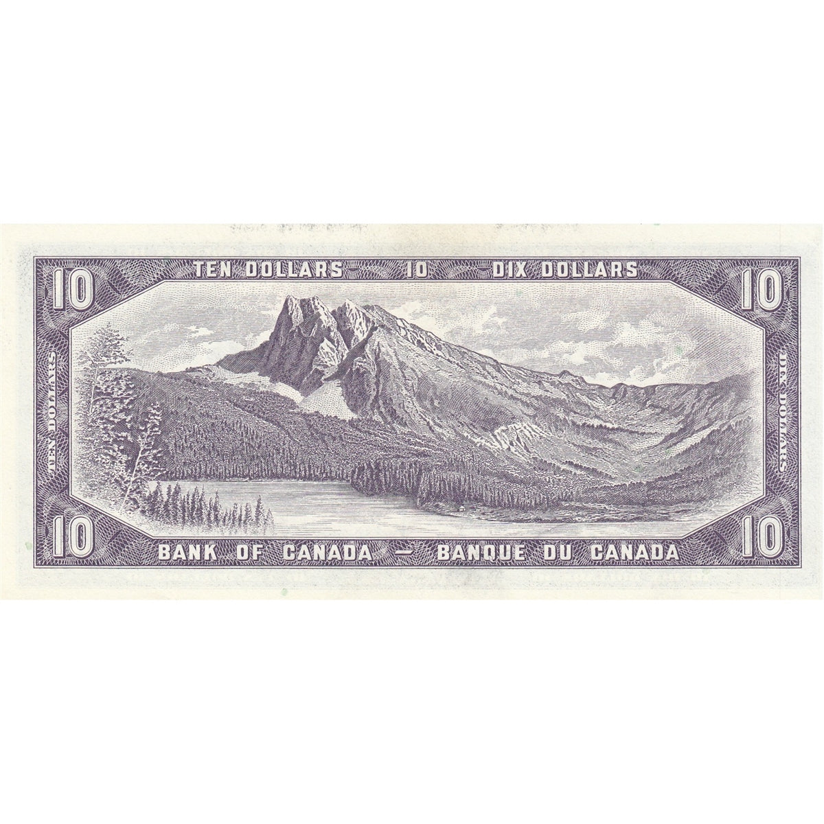 BC-40b 1954 Canada $10 Beattie-Rasminsky, J/V, AU-UNC (AU55)