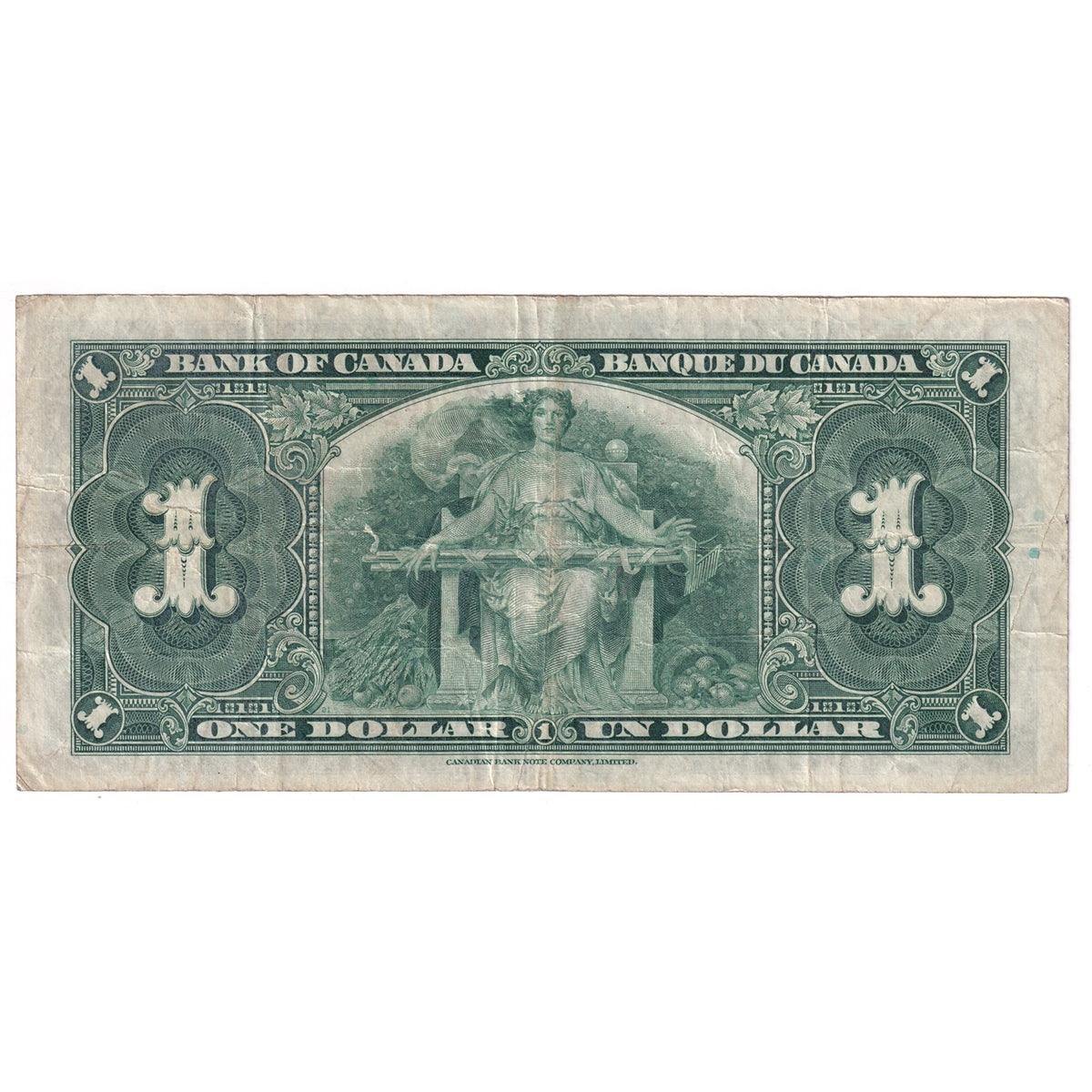 BC-21c 1937 Canada $1 Gordon-Towers, Y/A, F-VF