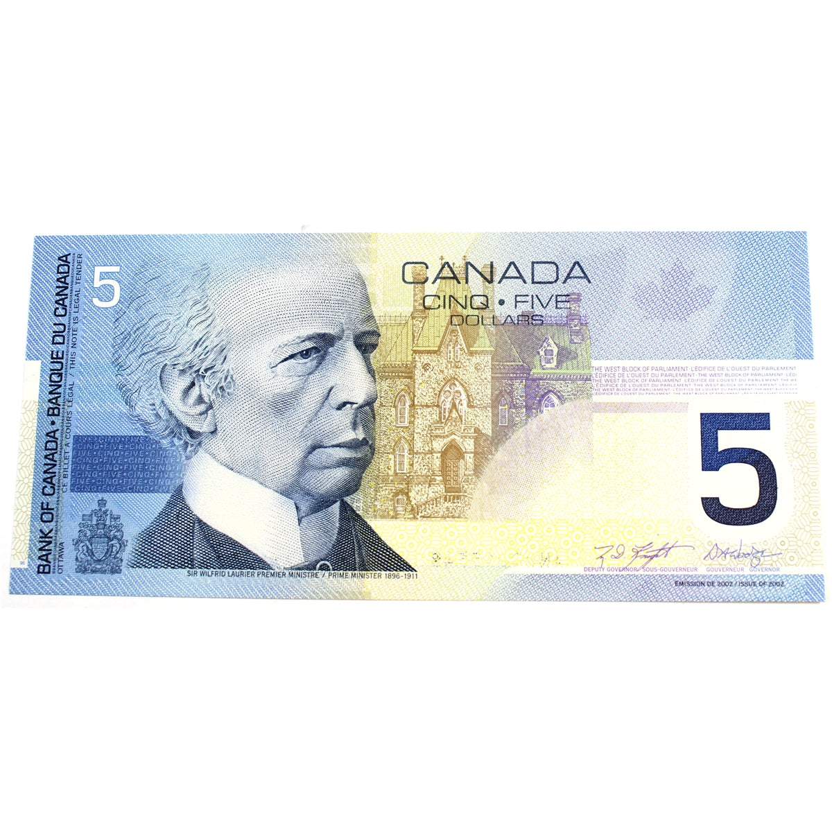 BC-62aA 2001 Canada $5 Knight-Dodge, ANW (0.000-0.180), Uncirculated (MS60)