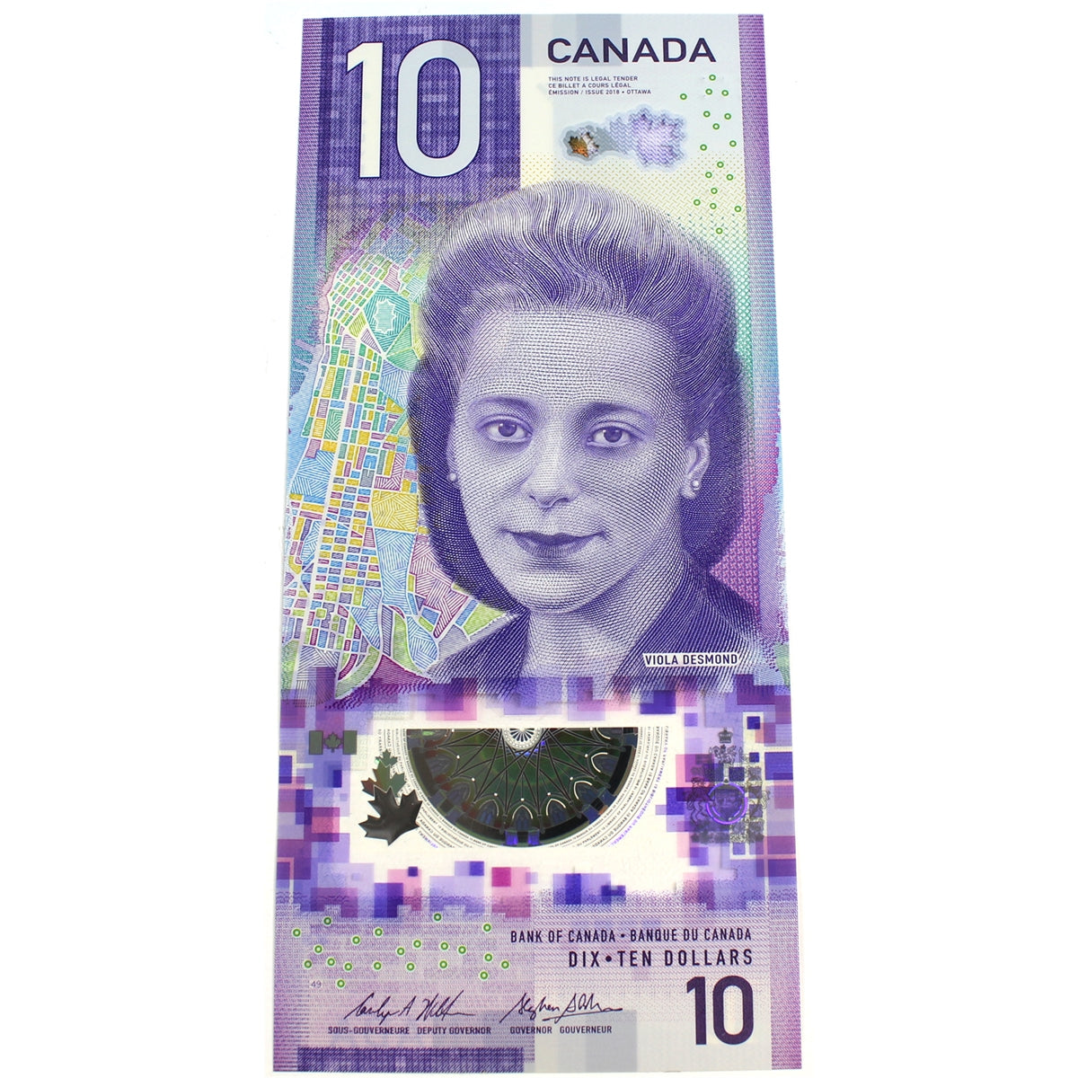 BC-77a 2018 Canada $10 Wilkins-Poloz, FTW, Choice Uncirculated (CUNC63)