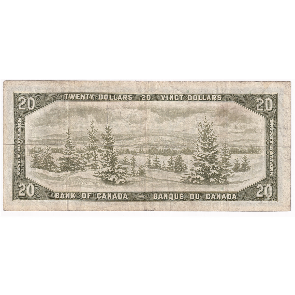 BC-41b 1954 Canada $20 Beattie-Rasminsky, M/E, Fine (F12)