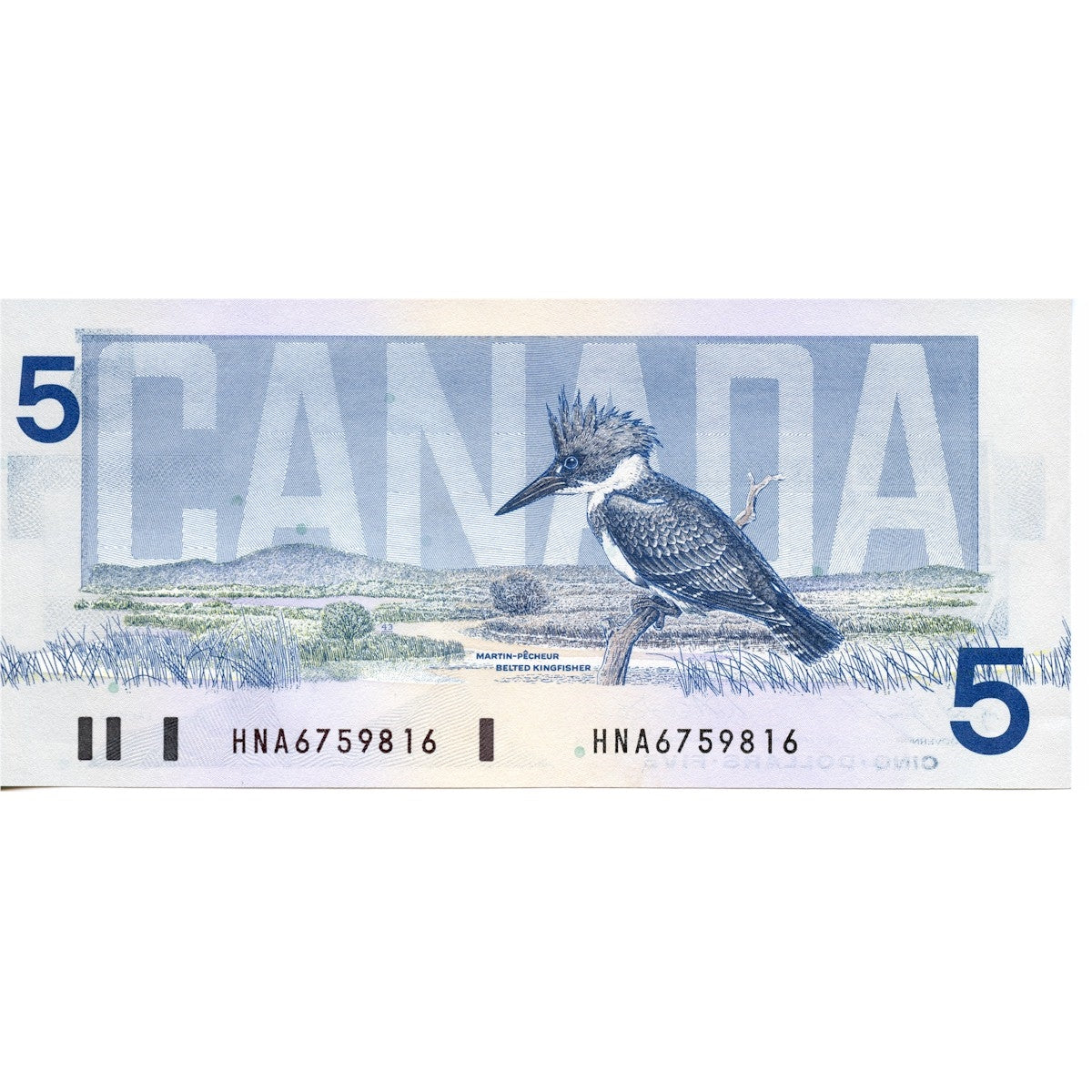 BC-56e 1986 Canada $5 Knight-Dodge, HNA, AU-UNC
