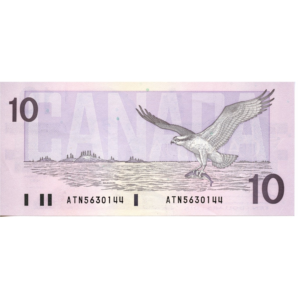BC-57a 1989 Canada $10 Thiessen-Crow, ATN, AU-UNC