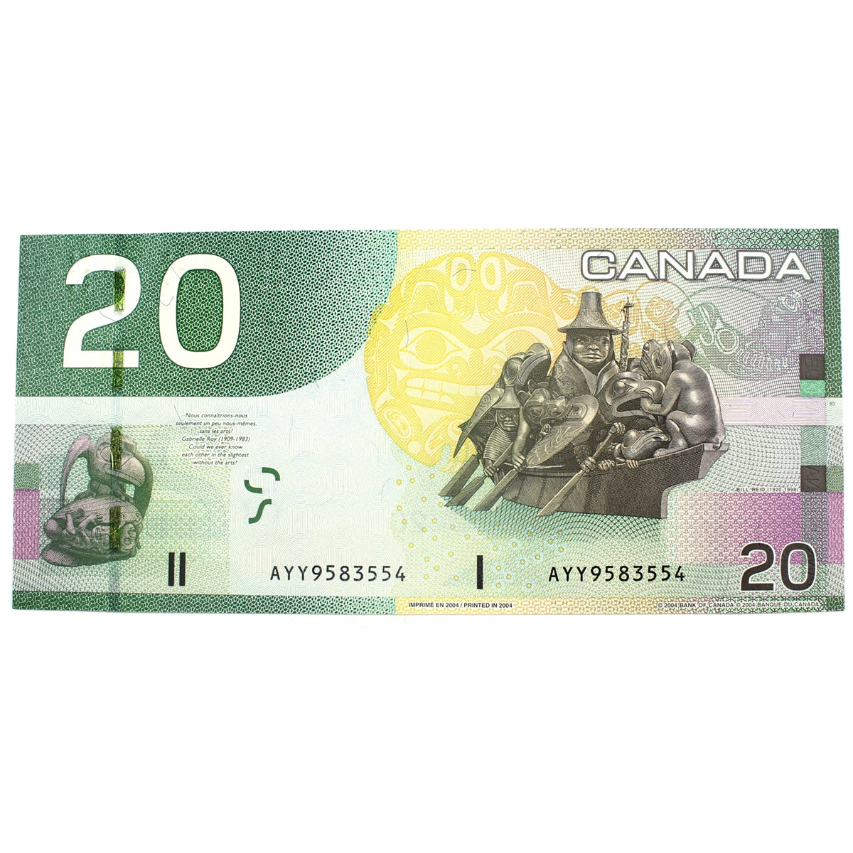 BC-64a 2004 Canada $20 Jenkins-Dodge, AYY, AU-UNC (AU55)