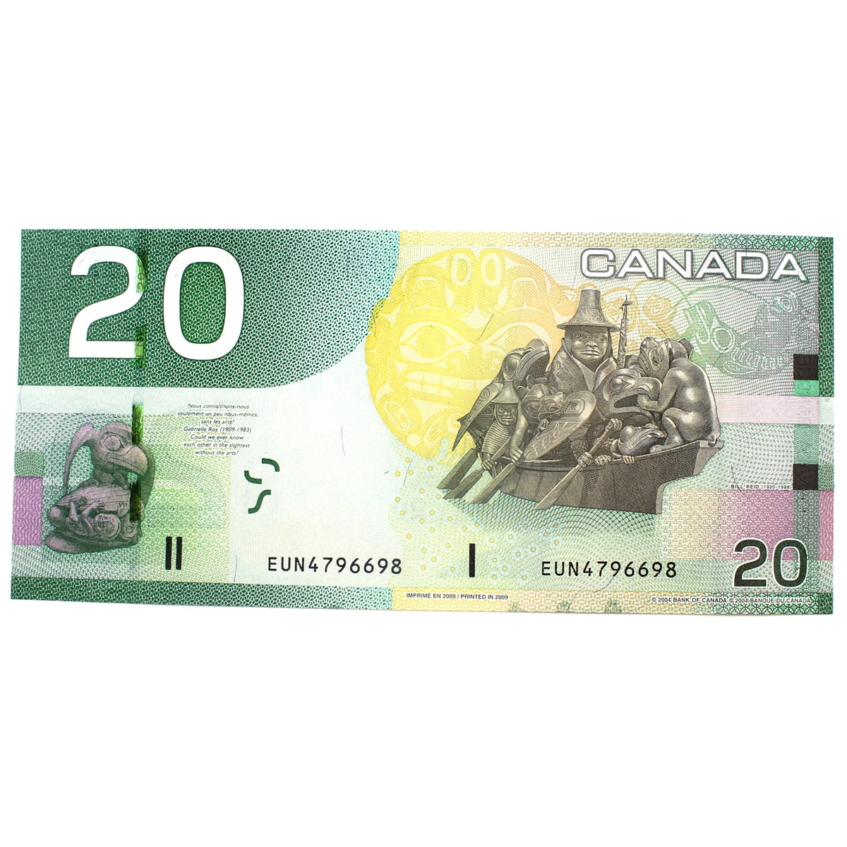 BC-64b 2009 Canada $20 Jenkins-Carney, EUN, Choice Uncirculated (CUNC63)