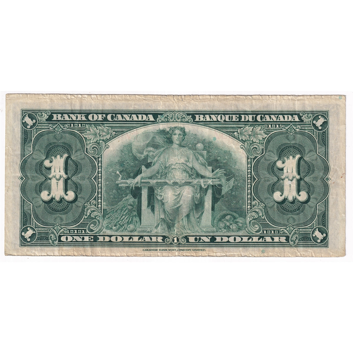 BC-21c 1937 Canada $1 Gordon-Towers, C/L, Fine (F12)