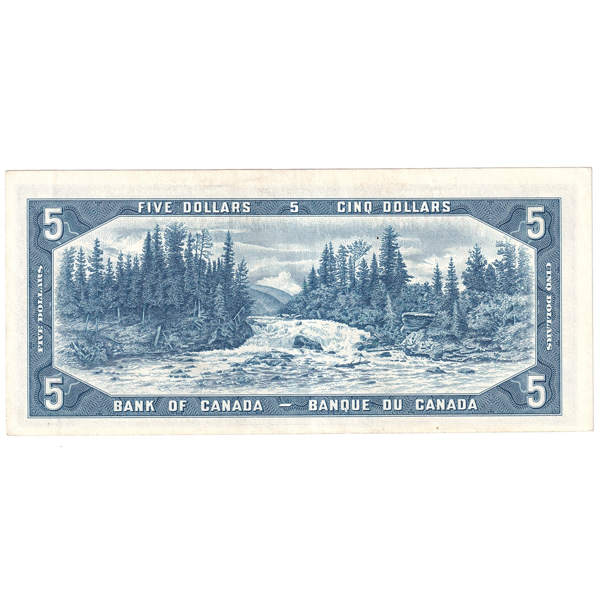 BC-39b 1954 Canada $5 Beattie-Rasminsky, G/X, EF-AU (EF45)