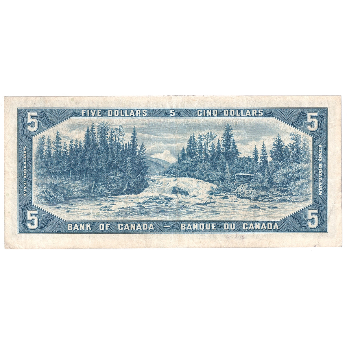 BC-39b 1954 Canada $5 Beattie-Rasminsky, G/X, F-VF (F15)