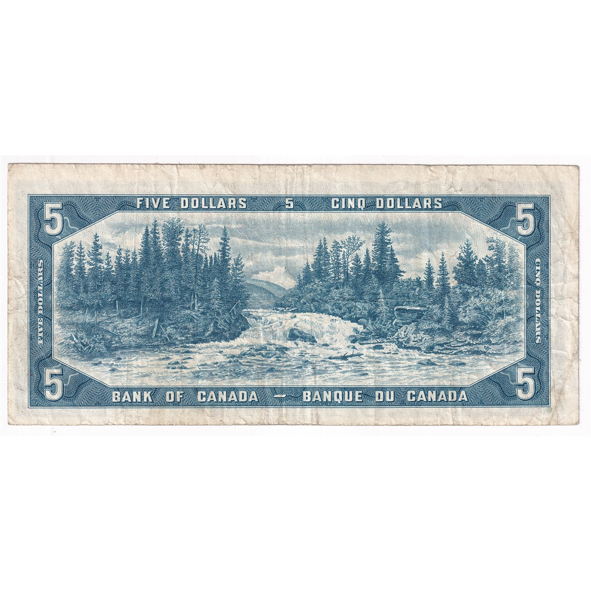 BC-39b 1954 Canada $5 Beattie-Rasminsky, M/X, F-VF (F15)