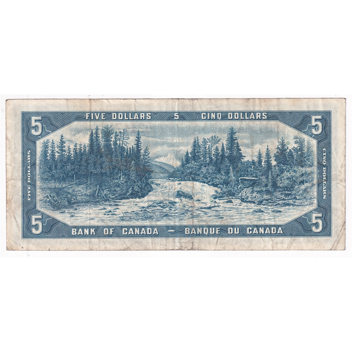 BC-39c 1954 Canada $5 Bouey-Rasminsky, R/X, Very Fine (VF20)