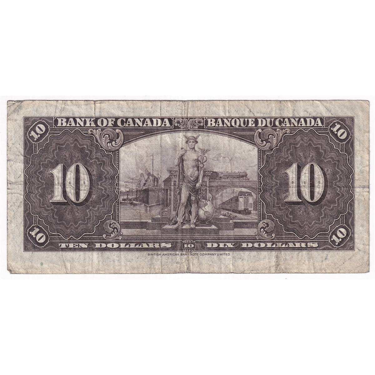 BC-24c 1937 Canada $10 Coyne-Towers, J/T, VG-F