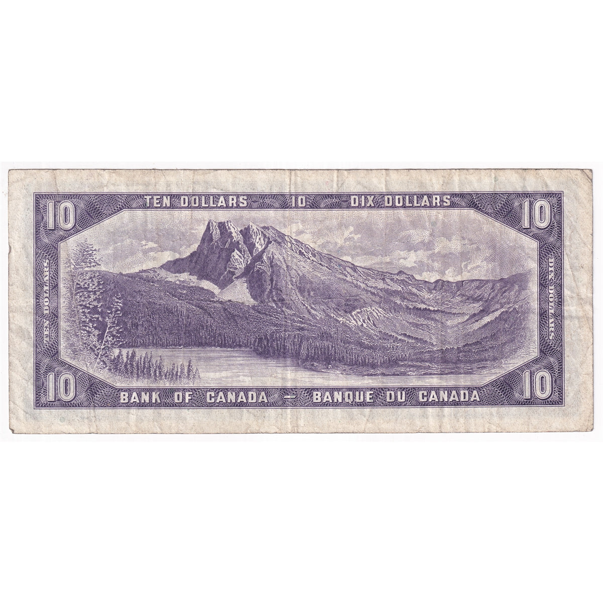 BC-40a 1954 Canada $10 Beattie-Coyne, V/D, F-VF (F15)