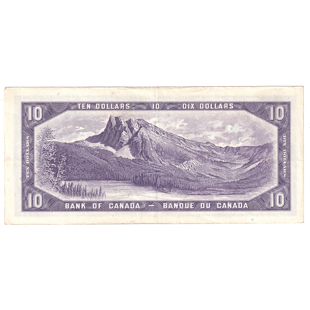 BC-40b 1954 Canada $10 Beattie-Rasminsky, U/T, VF-EF (VF30)