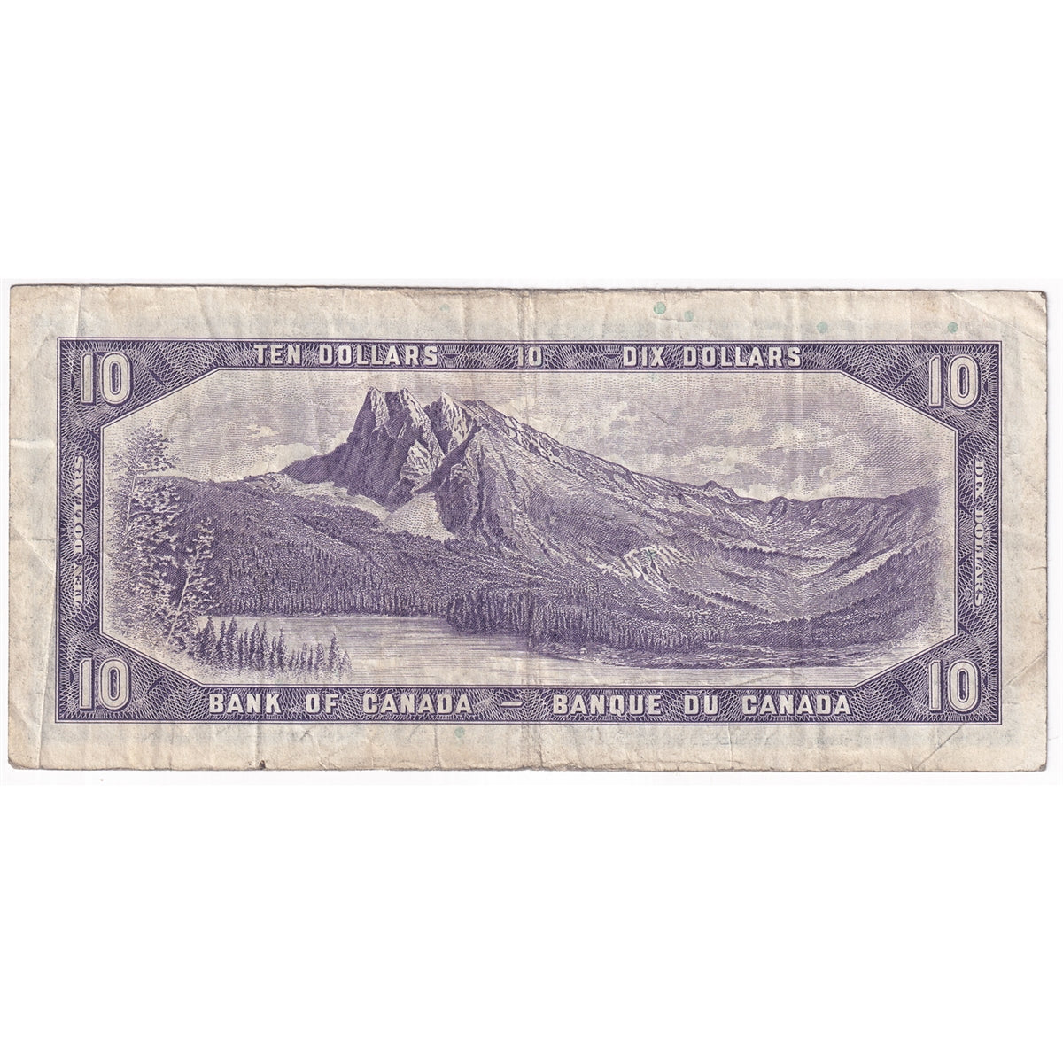 BC-40b 1954 Canada $10 Beattie-Rasminsky, U/T, Fine (F12)