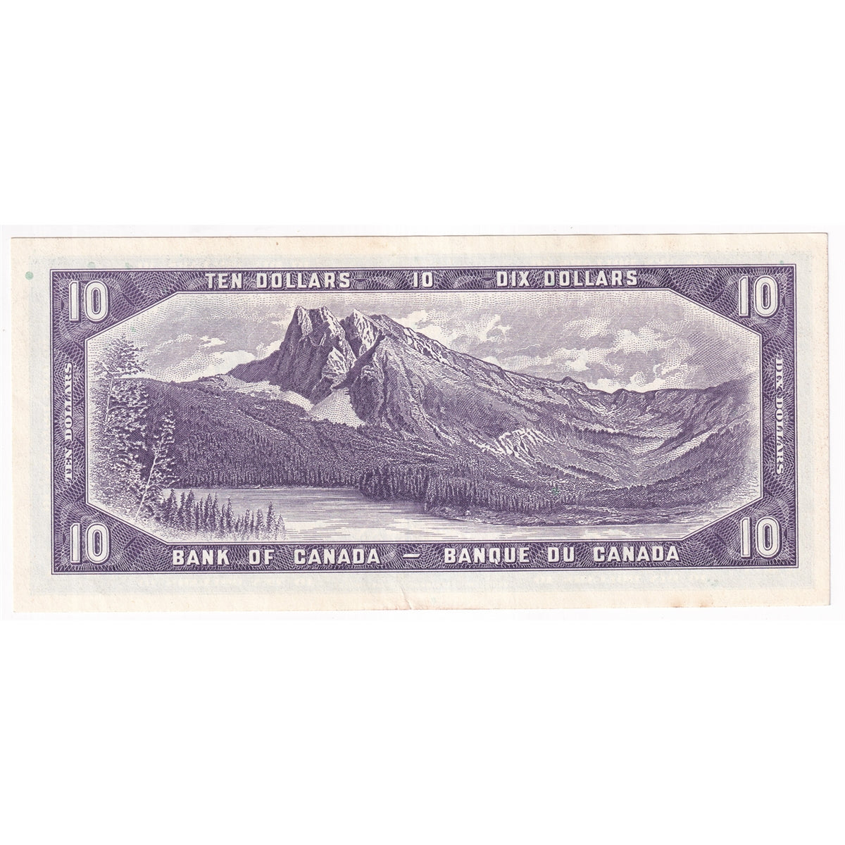 BC-40b 1954 Canada $10 Beattie-Rasminsky, G/V, Almost Uncirculated (AU50)