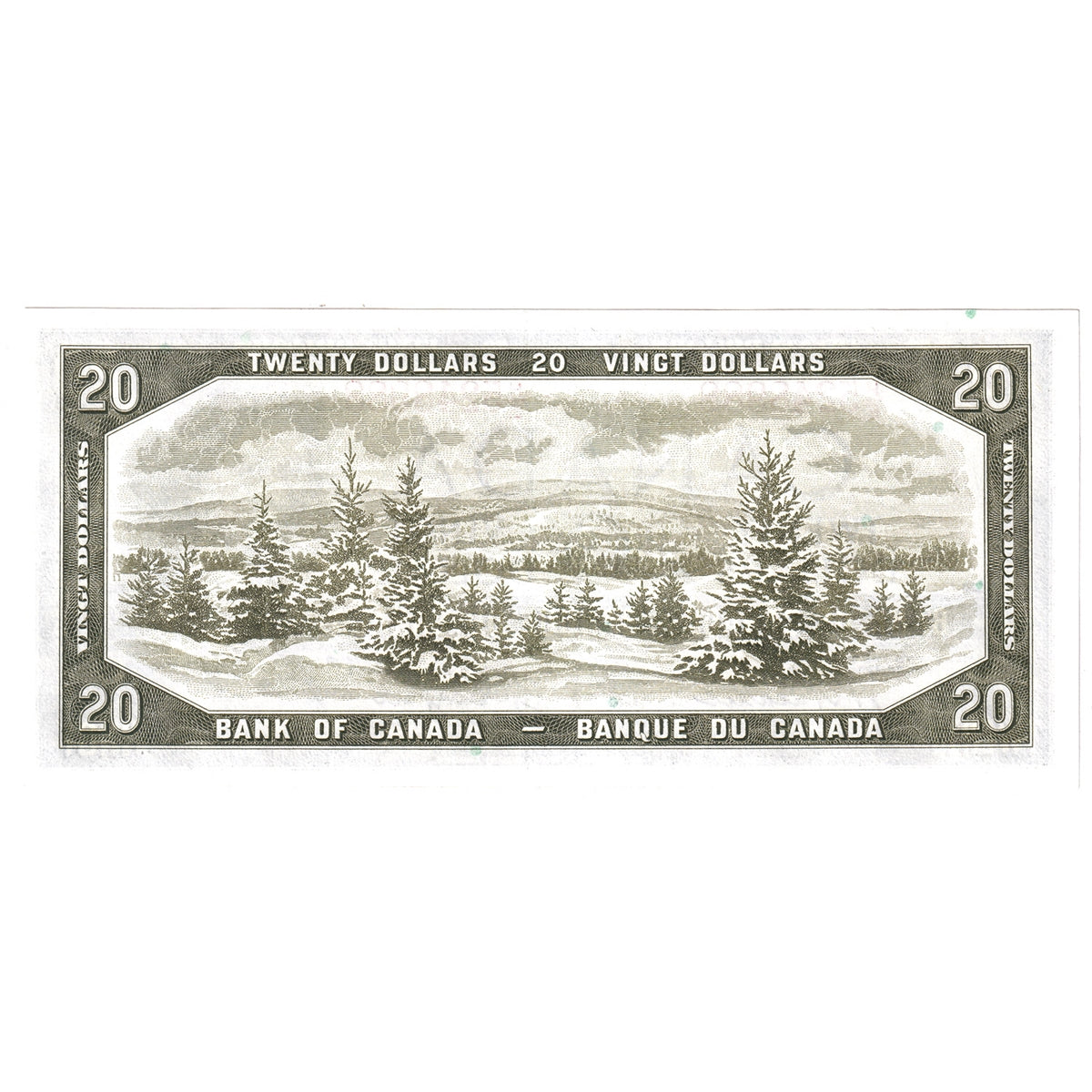 BC-41a 1954 Canada $20 Beattie-Coyne, H/E, Choice Uncirculated (CUNC63)