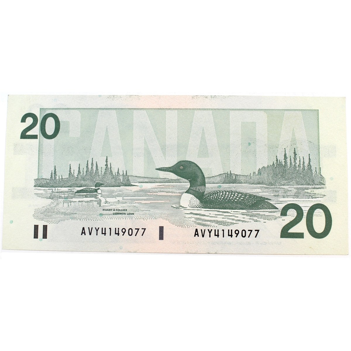 BC-58b-i 1991 Canada $20 Bonin-Thiessen, AVY, AU