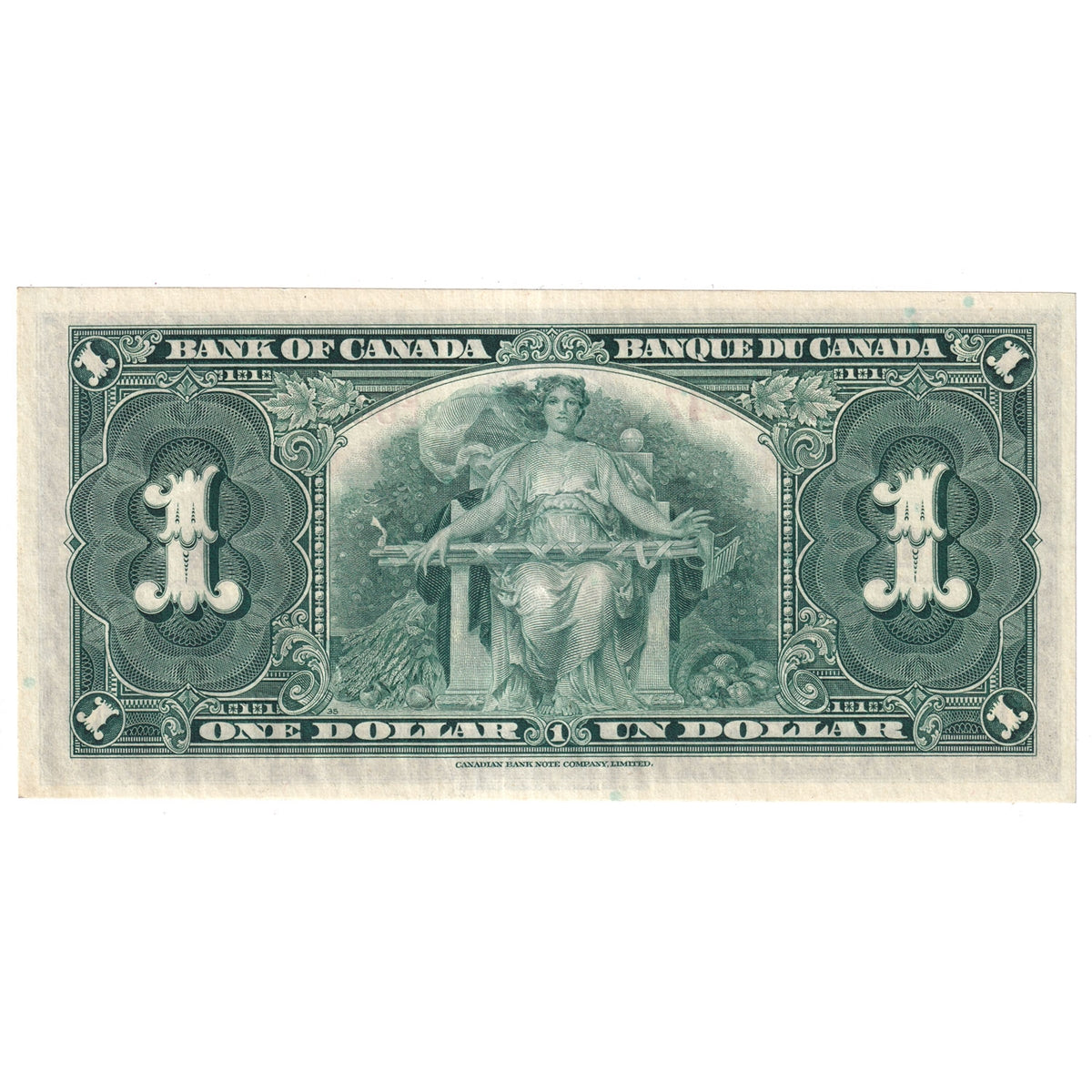 BC-21c 1937 Canada $1 Gordon-Towers, U/L, AU-UNC (AU55)