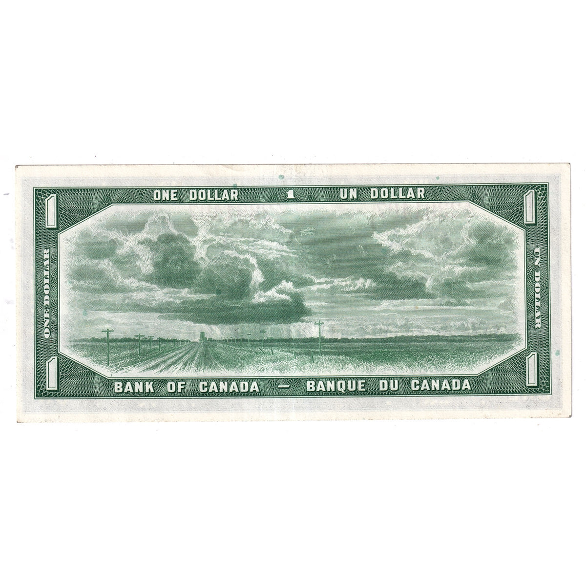 BC-29a 1954 Canada $1 Coyne-Towers, Devil's Face, A/A, Almost Uncirculated (AU50)
