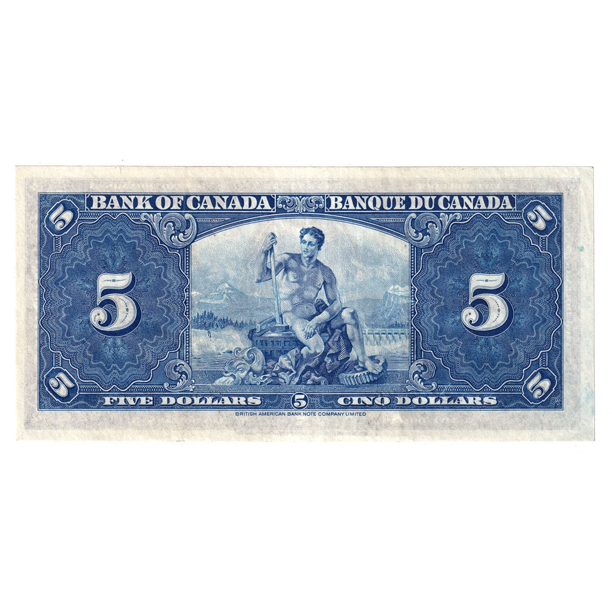 BC-23b 1937 Canada $5 Gordon-Towers, H/C, Extra Fine (EF40)