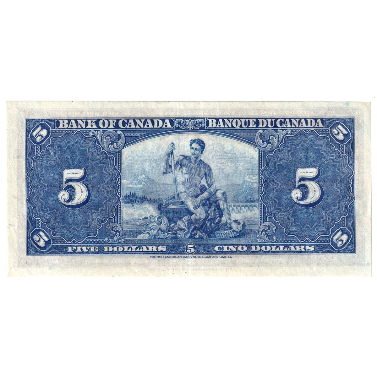 BC-23b 1937 Canada $5 Gordon-Towers, K/C, Almost Uncirculated (AU50)
