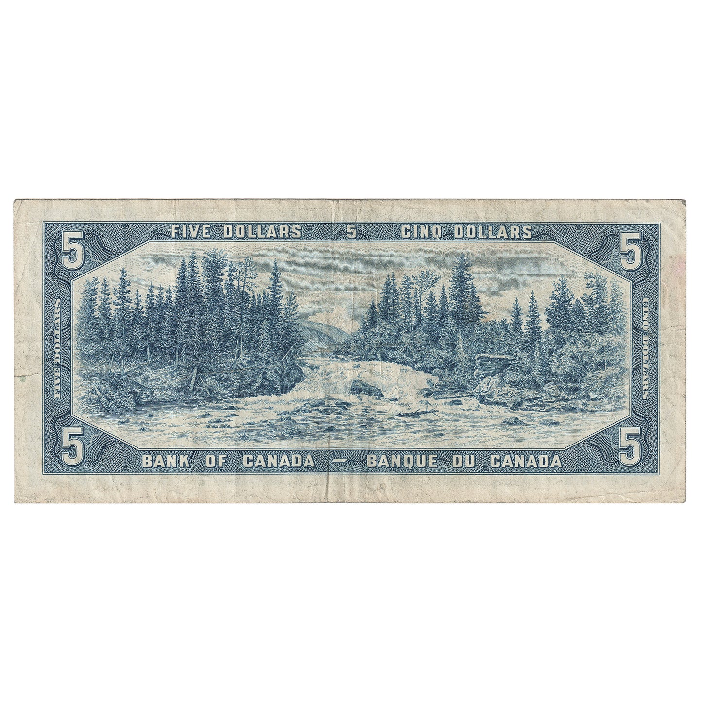 BC-39b 1954 Canada $5 Beattie-Rasminsky, H/S, Fine (F12)