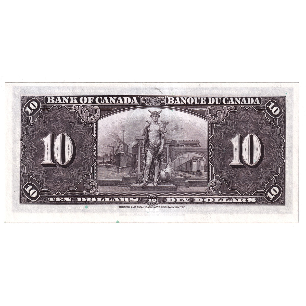 BC-24c 1937 Canada $10 Coyne-Towers, L/T, Uncirculated (MS60)