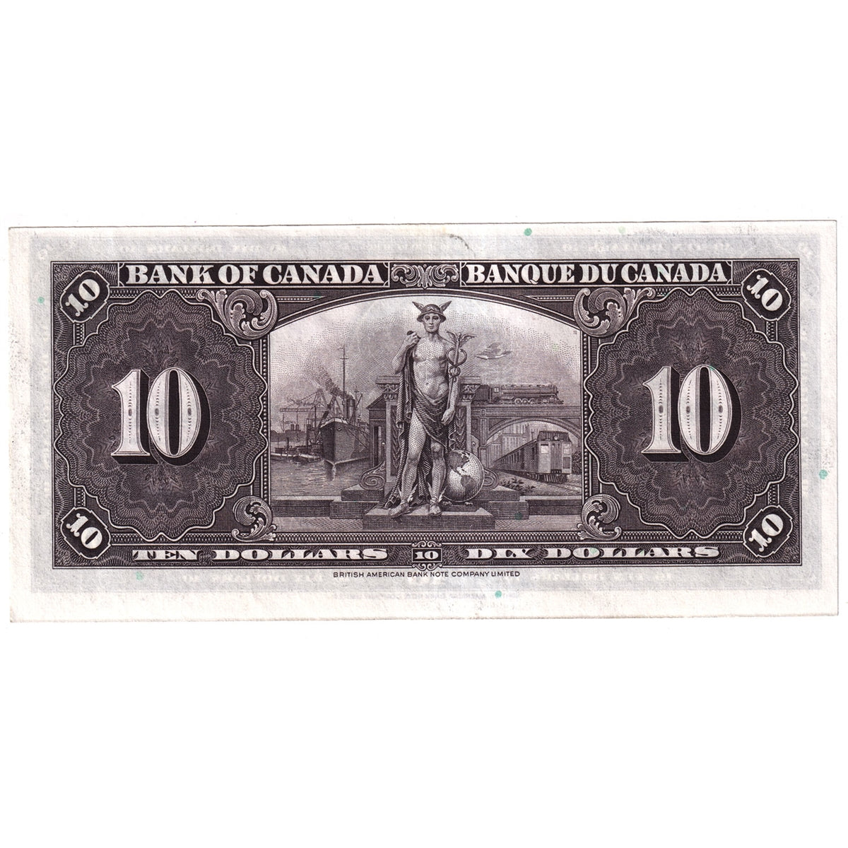 BC-24c 1937 Canada $10 Coyne-Towers, L/T, AU-UNC (AU55)